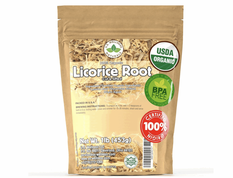 100% CERTIFIED Organic Licorice Root Cut and Sifted